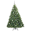 Kunstig juletre med 300 LED med stativ grønn 180 cm PE og PVC