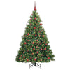 Kunstig juletre med 300 LED med stativ grønn 180 cm PE og PVC