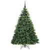 Kunstig juletre med 300 LED med stativ grønn 180 cm PE og PVC