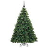 Kunstig juletre med 300 LED med stativ grønn 180 cm PE og PVC