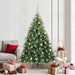Kunstig juletre med 300 LED med stativ grønn 180 cm PE og PVC