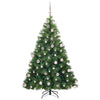 Kunstig juletre med 300 LED med stativ grønn 180 cm PE og PVC