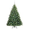 Kunstig juletre med 300 LED med stativ grønn 180 cm PE og PVC