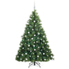Kunstig juletre med 300 LED med stativ grønn 180 cm PE og PVC