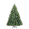 Kunstig juletre med 300 LED med stativ grønn 180 cm PE og PVC