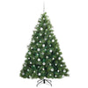 Kunstig juletre med 300 LED med stativ grønn 180 cm PE og PVC