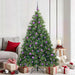Kunstig juletre med 300 LED med stativ grønn 180 cm PE og PVC