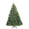 Kunstig juletre med 300 LED med stativ grønn 210 cm PE og PVC