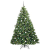 Kunstig juletre med 300 LED med stativ grønn 210 cm PE og PVC