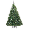Kunstig juletre med 300 LED med stativ grønn 210 cm PE og PVC