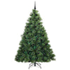 Kunstig juletre med 300 LED med stativ grønn 210 cm PE og PVC