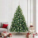 Kunstig juletre med 300 LED med stativ grønn 210 cm PE og PVC