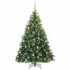 Kunstig juletre med 300 LED med stativ grønn 210 cm PE og PVC