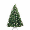 Kunstig juletre med 300 LED med stativ grønn 210 cm PE og PVC