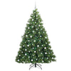 Kunstig juletre med 300 LED med stativ grønn 210 cm PE og PVC