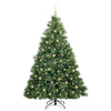 Kunstig juletre med 300 LED med stativ grønn 210 cm PE og PVC