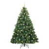 Kunstig juletre med 300 LED med stativ grønn 210 cm PE og PVC