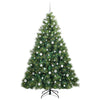 Kunstig juletre med 300 LED med stativ grønn 210 cm PE og PVC