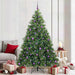 Kunstig juletre med 300 LED med stativ grønn 210 cm PE og PVC