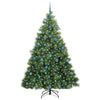 Kunstig juletre med 300 LED med stativ grønn 210 cm PE og PVC