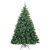 Kunstig juletre med 300 LED med stativ grønn 210 cm PE og PVC