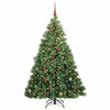 Kunstig juletre med 300 LED med stativ grønn 210 cm PE og PVC