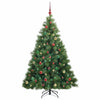 Kunstig juletre med 300 LED med stativ grønn 210 cm PE og PVC