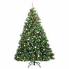 Kunstig juletre med 300 LED med stativ grønn 240 cm PE og PVC