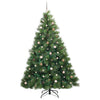 Kunstig juletre med 300 LED med stativ grønn 240 cm PE og PVC