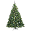 Kunstig juletre med 300 LED med stativ grønn 240 cm PE og PVC