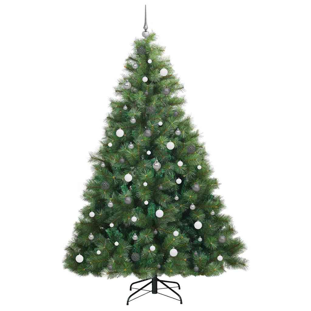 Kunstig juletre med 300 LED med stativ grønn 240 cm PE og PVC