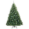 Kunstig juletre med 300 LED med stativ grønn 240 cm PE og PVC