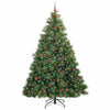 Kunstig juletre med 300 LED med stativ grønn 240 cm PE og PVC