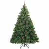Kunstig juletre med 300 LED med stativ grønn 240 cm PE og PVC