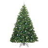 Kunstig juletre med 300 LED med stativ grønn 240 cm PE og PVC