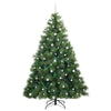 Kunstig juletre med 300 LED med stativ grønn 240 cm PE og PVC