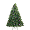 Kunstig juletre med 300 LED med stativ grønn 240 cm PE og PVC