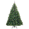 Kunstig juletre med 300 LED med stativ grønn 240 cm PE og PVC
