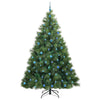 Kunstig juletre med 300 LED med stativ grønn 240 cm PE og PVC