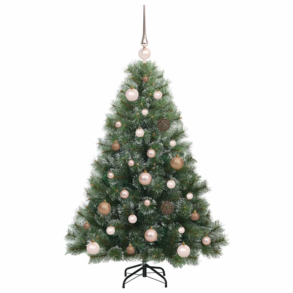 Kunstig juletre med 150 LED med stativ grønn 120 cm PE og PVC
