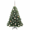 Kunstig juletre med 150 LED med stativ grønn 120 cm PE og PVC