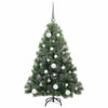 Kunstig juletre med 150 LED med stativ grønn 120 cm PE og PVC