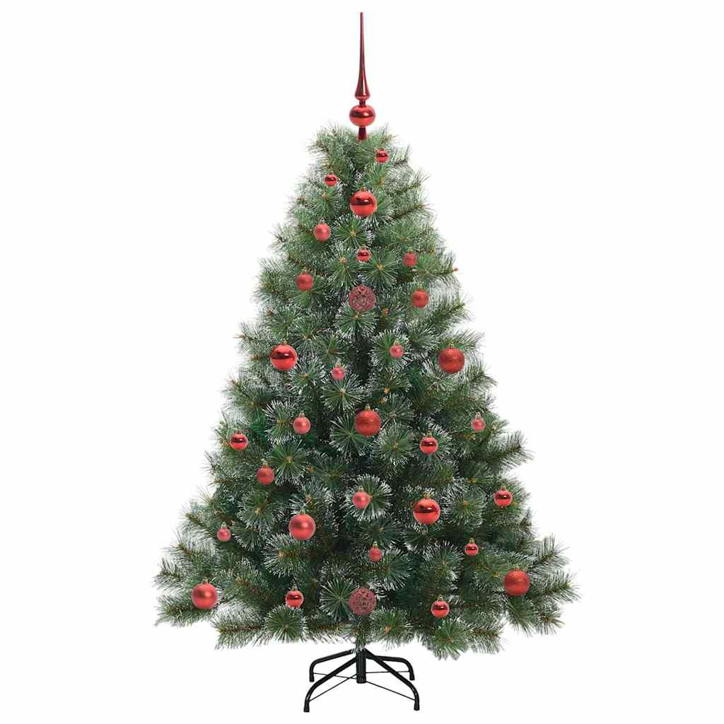 Kunstig juletre med 150 LED med stativ grønn 120 cm PE og PVC