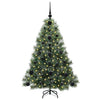 Kunstig juletre med 150 LED med stativ grønn 120 cm PE og PVC