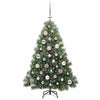 Kunstig juletre med 150 LED med stativ grønn 120 cm PE og PVC