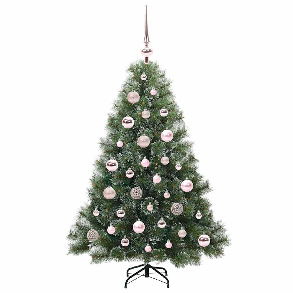 Kunstig juletre med 150 LED med stativ grønn 120 cm PE og PVC