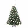 Kunstig juletre med 150 LED med stativ grønn 120 cm PE og PVC