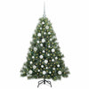 Kunstig juletre med 150 LED med stativ grønn 120 cm PE og PVC