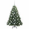 Kunstig juletre med 150 LED med stativ grønn 120 cm PE og PVC