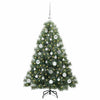 Kunstig juletre med 150 LED med stativ grønn 120 cm PE og PVC